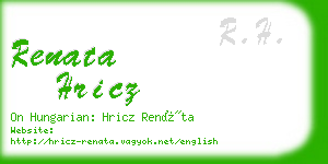 renata hricz business card